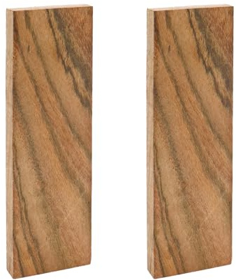 Crapyt 2 PCS Knife Scales Exotic Hardwood Knife Handle Scales Wood Knife Scale Handle Blanks for Knife Handles, Musical Instruments, Crafts DIY 4.76×1.57×0.39