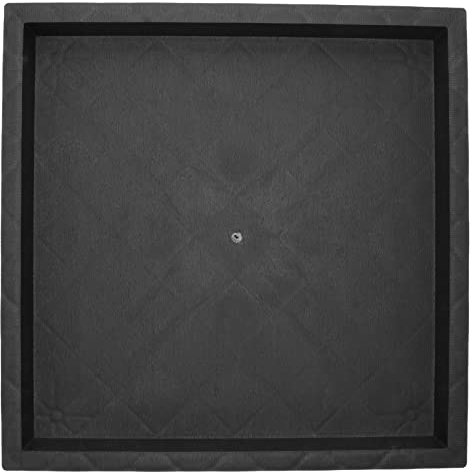 Tofficu Soucoupe Carré À Roulettes Pour Plantes Support De Pot De Fleurs 36Cm Avec Base ÉPaissie Design Imitation Ciment Noir IdéAl Pour Jardin IntéRieur Et ExtéRieur