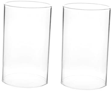 Cabilock 2 StüCk Transparente Kerzenhalter Glaszylinder - Windlicht Glas FüR Stumpenkerzen - Hochzeitsdekoration Und Tischdeko - 8x15cm