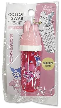 can do My melody × kuromi piccola custodia per cotton fioc carina rosa
