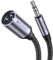 MOSWAG 3.5mm zu XLR Kabel, XLR zu 3.5mm Mikrofonkabel, 3.5mm Mini Jack Stereo zu XLR Stecker symmetrisch Aux Mikrofonkabel für iPhone, iPod, Handy, Laptop, Lautsprecher, Mixer, Mikrofon (2M)