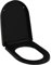 Toilettendeckel, WC Sitz mit Absenkautomatik und Quick-Release, Toilettensitz Schwarz, 46x36,5cm, für Standard-Toilettenbecken,145023