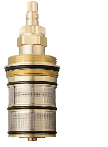 Thermostatic Cartridge Core Valve, Brass Thermostatic Cartridge Bath Shower Mixing Valve Shower Bar Mixer Tap Repair Kit