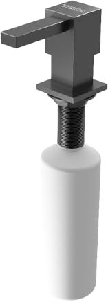 TEKA PS111-BN - Dispensador de Jabón PVD Minimalista 350 ml, para Fregaderos, Exclusivo y Elegante, se Adapta al Diseño de Cualquier Cocina, Fácil Limpieza, de Acero Inoxidable, Color Titanio