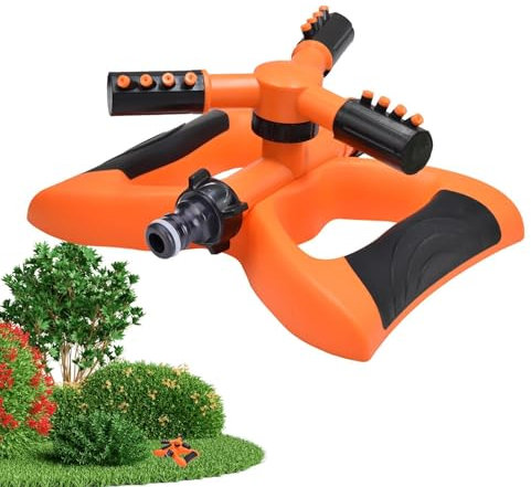 Irrigatore per tubi di alimentazione 'acqua, irrigatore d'acqua da giardino, irrigatore girevole per tubo da giardino, irrigatore girevole regolabile, grande area di copertura, irrigatore da