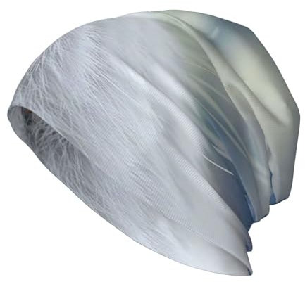 Hceaatb Slouchy Beanie-Mütze, Katze, niedliches Haustier, Unisex, Strickmütze, dünn, weich, Stretch, Hip-Hop, Totenkopfkappe, Schwarz, Schwarz , Einheitsgröße