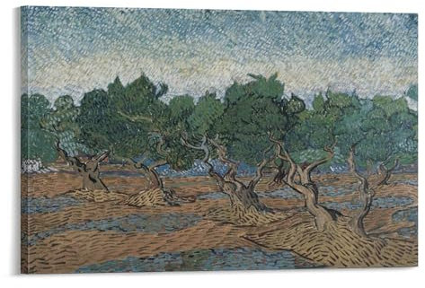 Van_Gogh Poster mit Olivenbäumen auf Leinwand, Wandkunstdruck, Poster, Foto, Gemälde, Poster, Raumdekoration, 30 x 45 cm
