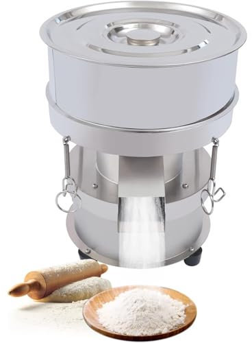 YXZQLOZ Setaccio per Farina Elettrico, setaccio per Farina Automatico da 50 W setaccio Vibrante Elettrico, setaccio in Acciaio Inossidabile (280Mesh)