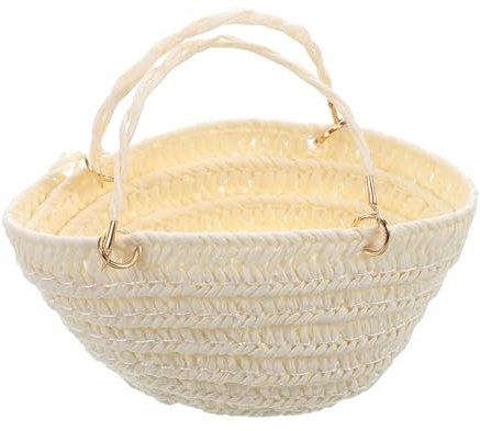 TOYANDONA en Paille Maison De Poupée Maison De Poupée en Paille De Portable Petit Aquarium à Bulles Petite De Accessoires De Papier Blanche