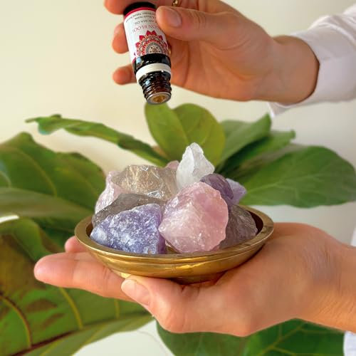 LAVISA Edelstein Aroma Diffuser für Aromatherapie Duftöl, ätherisches öl mit natürlichen Kristallen (Grundmischung, Palo Santo)