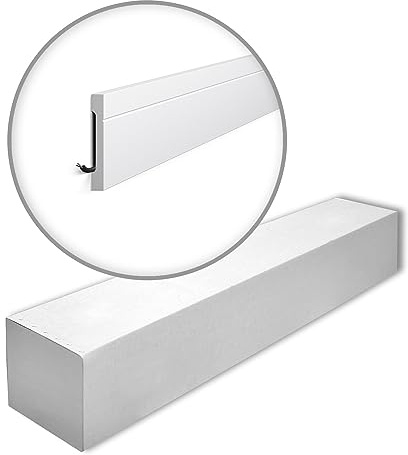 FD2 WALLSTYL Sockelleiste - 13 Stk. (26 m) - 110 x 15 x 2000 mm - NOËL & MARQUET - eine Marke von NMC - Extrudiertes Polystyrol mit hoher Dichte