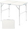 Bonnlo Klapptisch Höhenverstellbar, Gartentisch Wetterfest, Balkontisch Klappbar – Tragbarer Mehrzwecktisch als Esstisch, Grilltisch, Campingtisch & Beistelltisch Outdoor, 90 x 60 x 70 cm, Weiß