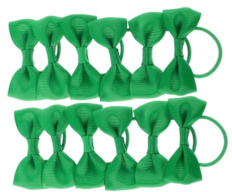 UPKOCH Grüne Haargummis Weiche und Einfach zu Verstauende aus Polyester mit Schleife 25 Stück Haarschleifen für Damen und Mädchen für Täglichen Gebrauch und Reisen
