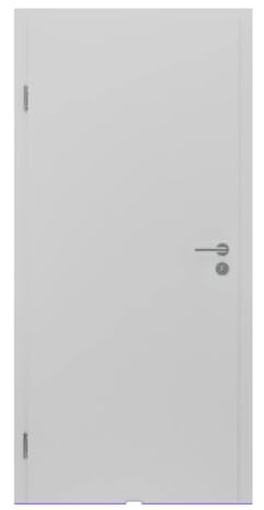 HORI Wohnungseingangstür mit Schallschutz Weiß RAL9016 glatt - DIN A4 links/rechts - massive Vollspan-Mittellage - Designkante & Profilzylinderschloss - ohne Rahmenteile -860 x 1985 x 40MM