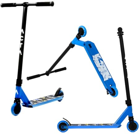 ACTA Stunt Scooter, ABEC-9 Kugellager, Aluminium Deck, HIC Kompressionssystem, 100mm Rollen, breiter T-Rohr Lenker, Flex Fender