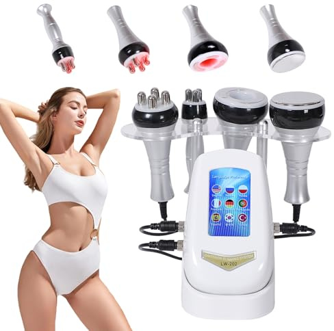 40K Radiofrecuencia Facial y Corporal, 4 en 1 Masajeador Anticelulítico Máquina de Adelgazamiento de Belleza, Instrumento de Radiofrecuencia Para Adelgazar y Esculpir el Cuerpo Multifuncional