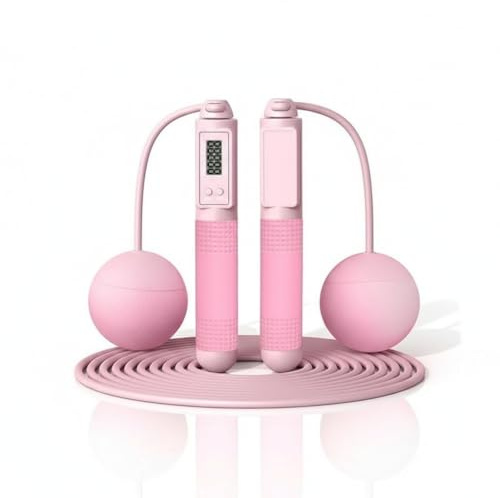 Ropeless Skipping Ropes for Adults - Fit Rope Cordless with Counter & Smart Weighted Jump Rope - Digital Skipping Rope for Fitness - Indoor/Outdoor Use - Wireless Jump Rope for Exercise