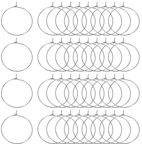 QUARKZMAN 100Stk Ohrring-Perlenringe 30mm / 1 2 Metallisch Schwarz | Metallbeschichtete Ringe, Runde Offene Ringe, Für DIY Schmuck Anhänger Basteln
