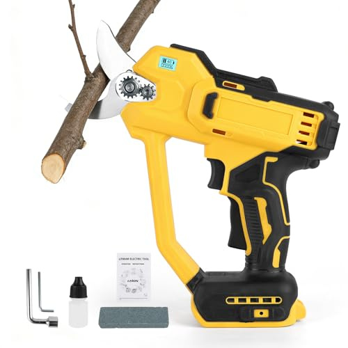 Electric Pruning Shears Compatible with DeWalt Battery, Cordless Pruner | Electric Secateurs, Max 30mm Cutting Diameter Battery Pruning Tool for Tree, Hedge and Branch Pruning, Battery Not Included