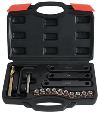 M9 x 1 25 Bremssattel-Gewinde-Reparatursatz professionelles Stahl-Gewinde-Reparaturwerkzeug mit Bohrer Gewindebohrer Gewindeinsätzen Schraubenschlüsseln