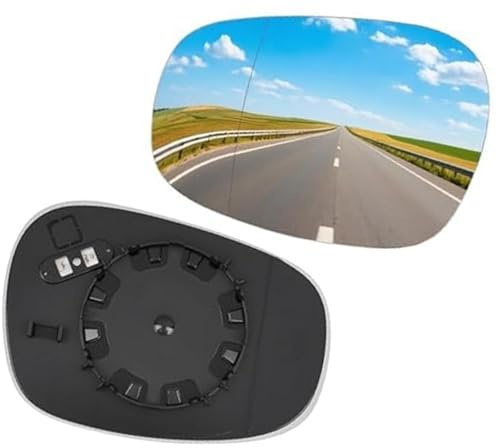 Yurefax Vidrio de espejo lateral automático Reemplazo calefactable del lado izquierdo cristal espejo retrovisor, para Bmw Serie 1 E81 E88 3 E90 E91 E92 E93(BLACK Left)