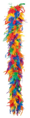 PARTY DISCOUNT ® Federboa, ca. 180 cm lang, Regenbogen