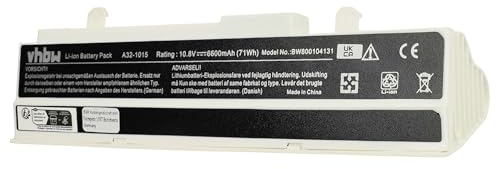 vhbw 1x batteria compatibile con Asus Eee PC 1015B, 1015, 1015PE, 1015PDG, 1015PD, 1015P, 1015PEB notebook (6600mAh, 11,1V, Li-Ion)