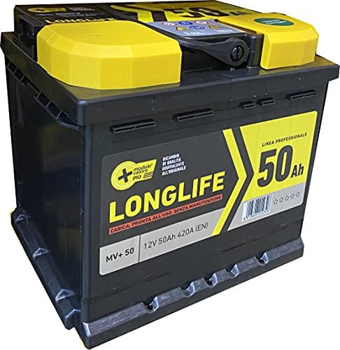 BATTERIA X AUTO LONGLIFE 50AH LUBEX GARANZIA 12 MESI 420A BENZINA DIESEL LUNGA DURATA