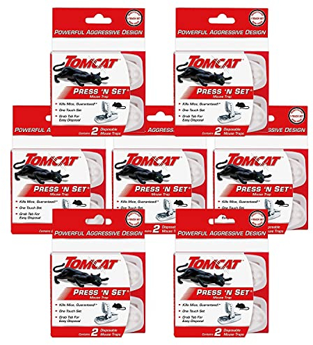 Tomcat Press 'N Set Mausefalle, 2 Fallen/Packung (7er-Pack)