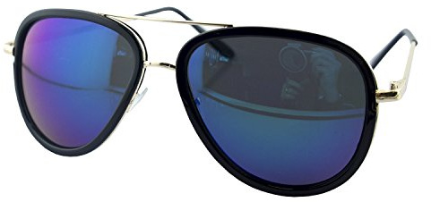 HAND H1029 081 085 Mirrored Polarised Sunglasses - Width at Temples 138 mm - Assorted Colours 100% UV400 Protection - Pack of 2
