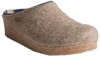HAFLINGER Grizzly Kris Filzpantoffel Hausschuh Filzclog Beigemeliert, Gr.45