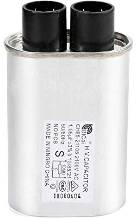 Universal Microwave Oven High Voltage Capacitor 1.05 MFD uF Compatible and Replace for GE Samsung LG Media Hair Amana Kenmore Mayta and Whirlpool