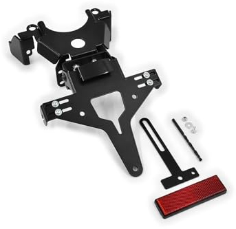 IBEX 10000267 License Plate Holder Number Plate Holder Short Rear Including License Plate Light and Rear Reflector