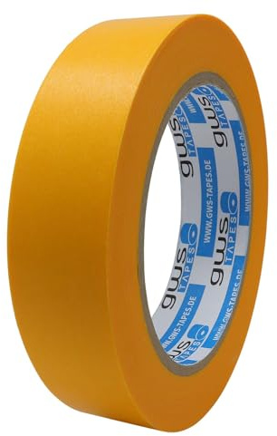 gws 1 Rolle Goldband, Malerband zum Abkleben zum Streichen, Malen, Lackieren, Basteln und vielem mehr, Maler-Abdeckklebeband, Rückstandsfrei entfernbar, dünn & stabil mit je 50 m x 25 mm