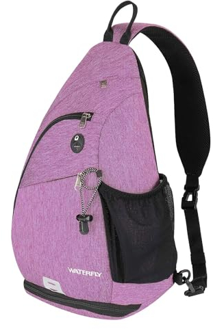 WATERFLY Sling Bag Crossbody Backpack Schulterrucksack mit verstellbarem Schultergurt Perfekt für Outdoorsport Wandern Radfahren Bergsteigen Reisen