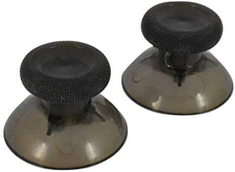 Lot de 2 capuchons analogiques en forme de champignon pour manette Xbox One Noir transparent