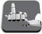 1 x Square MDF Fridge Magnet - Rude Middle Finger Robot Office Joke 12322