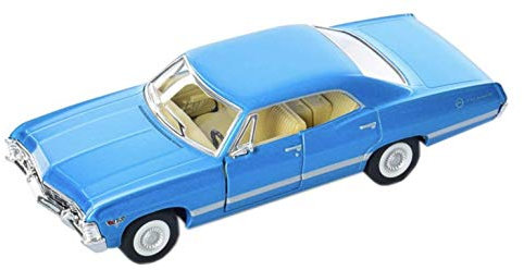 KiNSMART - Modell im Maßstab 1:43, kompatibel mit Chevrolet Impala 1967 (blau)