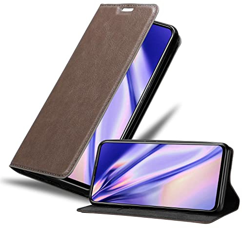 Cadorabo Hülle kompatibel mit Huawei P SMART PRO aus Premium Kunst Leder Flip Klappbare Stoßfeste Magnetische [Standfunktion] [Kartenfächern] Cover Hülle für Huawei P SMART PRO Tasche in Braun