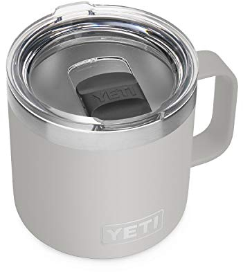 YETI Rambler 14 oz Mug, Vacuum Insulated, Stainless Steel with MagSlider Lid, Granite Gray