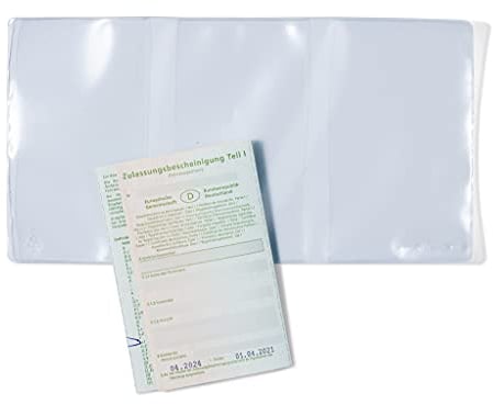 HERMA 1337 Ausweishülle für 3 Karten transparent, 10 Stück, 3-fach Ausweishalter zum Schutz für Kfz-Scheine & EU-Führerscheine, Plastik Kartenhüllen Schutzhüllen Set, durchsichtig