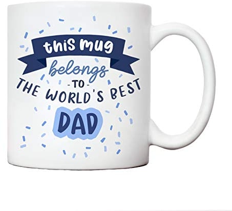 Presents for dad | Worlds best dad mug present from son or daughter | happy first fathers day birthday daddy Christmas cup gift | great daddies coffee cups | daddy’s stuff him gifts uk
