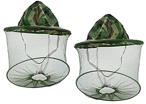 Apiculture Chapeau Voile Camouflage Apiculteur Anti Moustiques Abeille Bug Insectes Mouche Masque Casquette avec Protection De La Tête Net Mesh Face Extérieure Équipement De Pêche