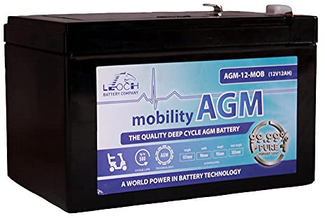 BATTERY,LEAD ACID,MOBILITY, 12V 12AH | Rechargeable Batteries By LEOCH - AGM-12-MOB
