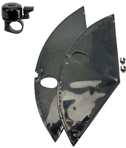 Mantelschoner Lacktuch Hollandrad 28 Schwarz inkl. Fahrradklingel