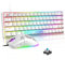 Lexonelec MK14 65% Kompakt Weiß Pc Mac Gaming Maus Und Tastatur Set Mit Kabel RGB Handballenauflage Typ C Gamer Tastaturen Ergonomische 12000 DPI Beleuchtung Led Maus Für Laptop - Roter Schalter