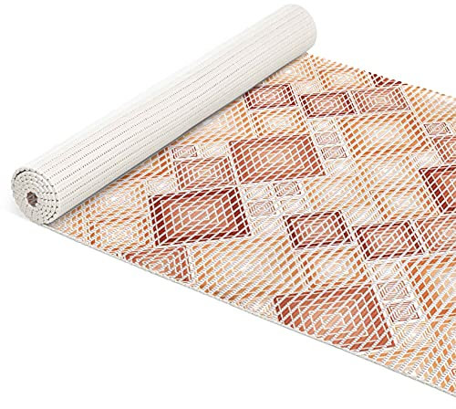 ANRO Badematte Weichschaummatte Bad- und Duschvorleger Antirutsch Badläufer Patchwork Beigebraun 500x65cm