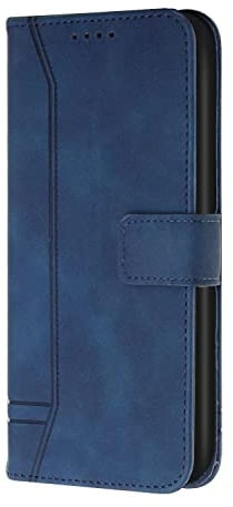 Pochette en Cuir pour Téléphone Portable Xiaomi Redmi Note 7/Redmi Note 7 Pro/Redmi Note7S,Coque Résistant aux Chocs Robuste Clapet Bourse Etui Housse avec Aimanté et Béquille,Bleu