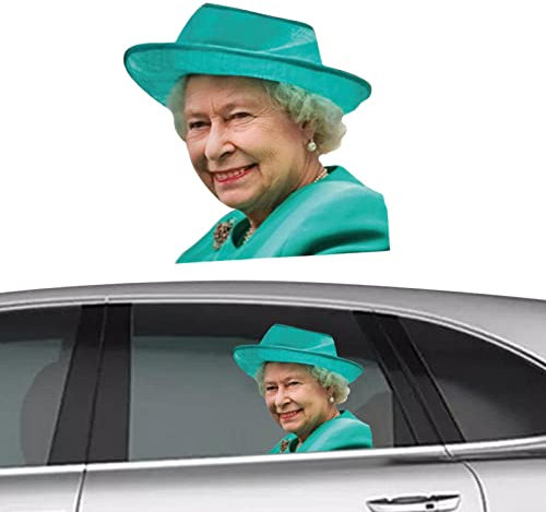 D/A Queen Car Window Decal - Queen Elizabeth Car Sticker, Queen Of England Car Stickers, Waterproof, Personalized Car Decal Decal Decoration, Jubilee Crafts For Kids, Queen Decorations 2022