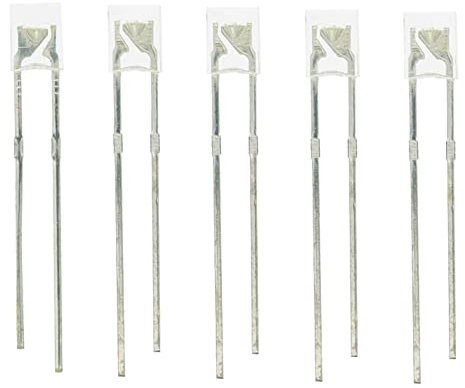 100 piezas 2x3x4 luces LED 5 colores x 20pcs = 100pcs de diodo 234 (cuadrado transparente DC 3V 20mA) Lámparas de bombilla de iluminación brillante Componentes electrónicos Indicador de luz